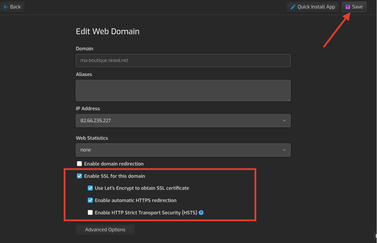 Mettre en place un hébergement web avec Skwal Heberg